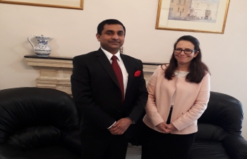 High Commissioner meeting with the Permanent Secretary of the Ministry for Foreign Affairs & Trade Promotion of Malta, H.E.Ms.Fiona Formosa, on 23-01-2018