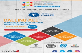 India International Ceramic & Building Material Fair with B2B (Virtual) IICBMF during 8th to 11th March 2022