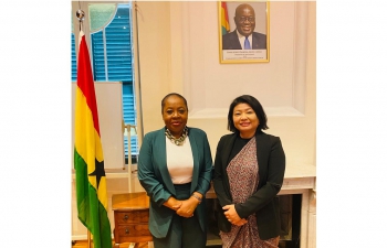 H.E. Ms. Gloria Gangte, High Commissioner’s Courtesy call on High Commissioner of Ghana, Ms. Barbara Akoukor Benisa
