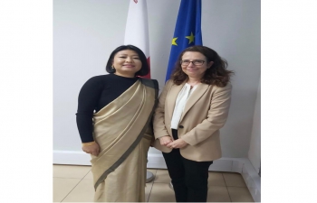 H.E. Ms. Gloria Gangte, High Commissioner’s courtesy call on Director-General Political Ms Fiona Formosa MFET Malta 