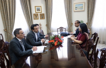 H.E. Ms. Gloria Gangte, High Commissioner’s courtesy call on H.E. Dr Clint Camilleri,  Minister for Gozo