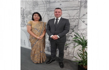  High Commissioner Ms Gloria Gangte’s courtesy call on H.E. Mr.  Clayton Bartolo, Minister for Tourism 