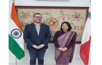 High Commissioner Ms Gloria Gangte’s courtesy call on H.E. Mr. Cyrus Engerer, Member of European Parliament