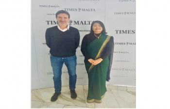 High Commissioner Ms. Gloria Gangte met Mr. Herman Grech, Editor-in-Chief, Times of Malta