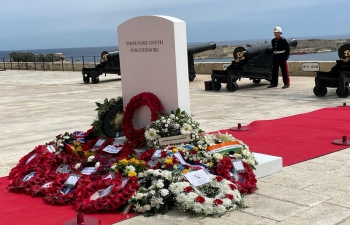 High Commissioner laid a wreath in remembrance of people of Maltese Islands who who gave their lives during WWII.