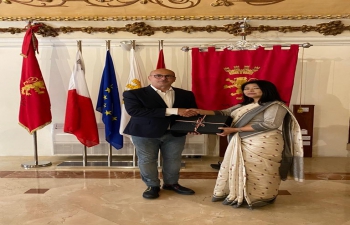 High Commissioner Mrs. Gloria Gangte met Mr Alfred Zammit, Mayor of Valletta. Briefed him about upcoming celebrations of 9th IDY 2023 at Lower Barrakka Gardens