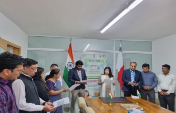 As part of MissionLiFE, on World Environment Day, High Commissioner Mrs. Gloria Gangte administered 'LiFE- Pledge' to High Commission’s officials.