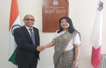 High Commissioner Mrs. Gloria Gangte received the Ambassador of Bangladesh to Malta at Indian High Commission today.