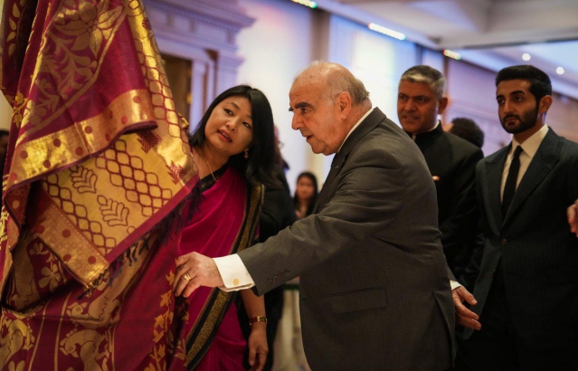 High Commission of India organised a Saree exhibition at Republic Day Reception